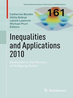 cover image of Inequalities and Applications 2010